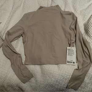 Lululemon All Aligned Mock Neck Long Sleeve Natural Ivory size 10